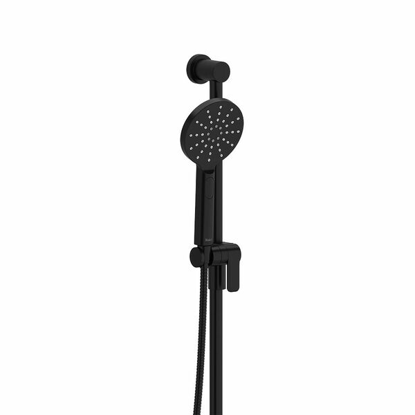 riobel riu 2 way system with spout and head shower Black