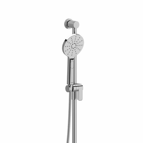 Riobel Riu Double Coaxial System with Hand Shower Rail, 4 Body Jets and Shower Head Chrome Ceiling Arm