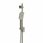 riobel equinox 2 way 3 way system with hand shower rail and rain and cascade showerhead Brushed Nickel