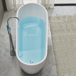 Vanity Art Adonis 55" Acrylic Freestanding Bathtub White