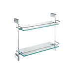 Aqua Fino Double Glass Shelf Chrome