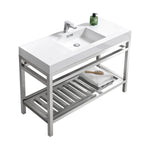 cisco 48 stainless steel console with acrylic sink chrome kubebath
