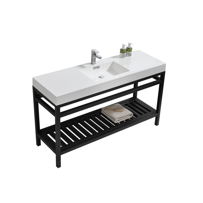 Cisco 60" Single Sink Stainless Steel Console with Acrylic Sink