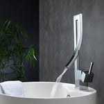 aqua elegance single lever wide spread faucet chrome kubebath