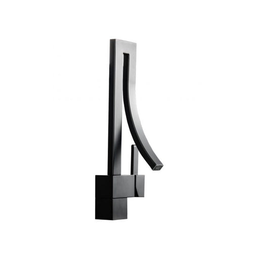 aqua elegance single lever wide spread faucet black kubebath