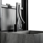aqua elegance single lever wide spread faucet black kubebath