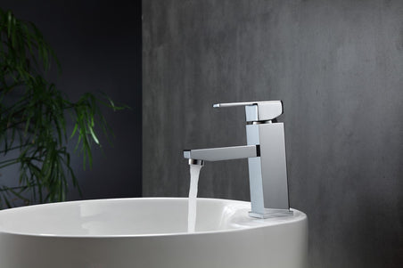 aqua piazza single lever bathroom vanity faucet chrome kubebath