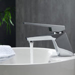 aqua siza single lever modern bathroom vanity faucet chrome kubebath