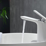aqua adatto single lever faucet white kubebath