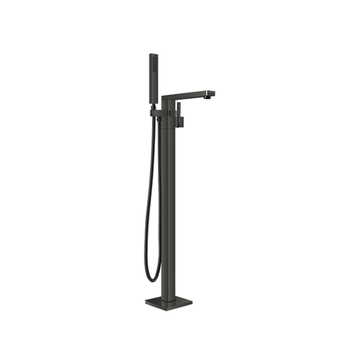 aqua squadra floor mounted Soaker tub faucet matte black kubebath