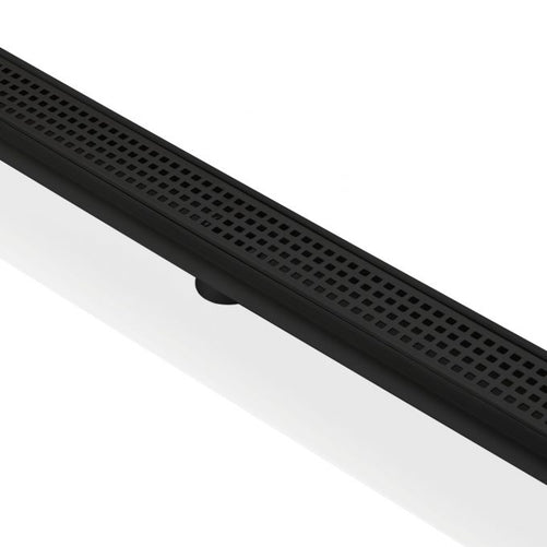 Kubebath 35.5" Linear Drain with Pixel Grate - Matte  Black 