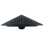 Kubebath 6.5″ Triangle Stainless Steel Pixel Grate – Matte Black