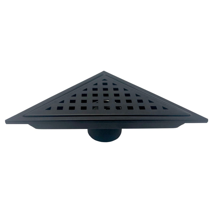 Kubebath 6.5″ Triangle Stainless Steel Pixel Grate – Matte Black