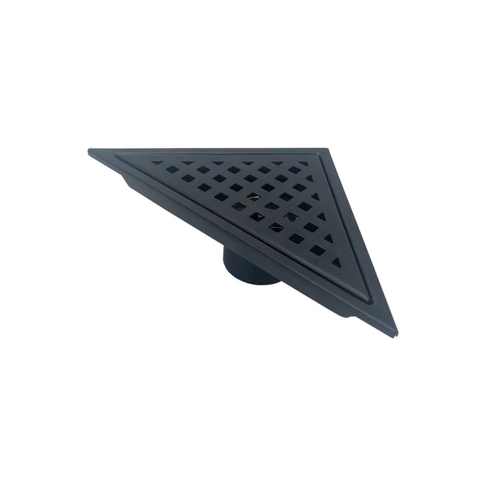 Kubebath 6.5″ Triangle Stainless Steel Pixel Grate – Matte Black