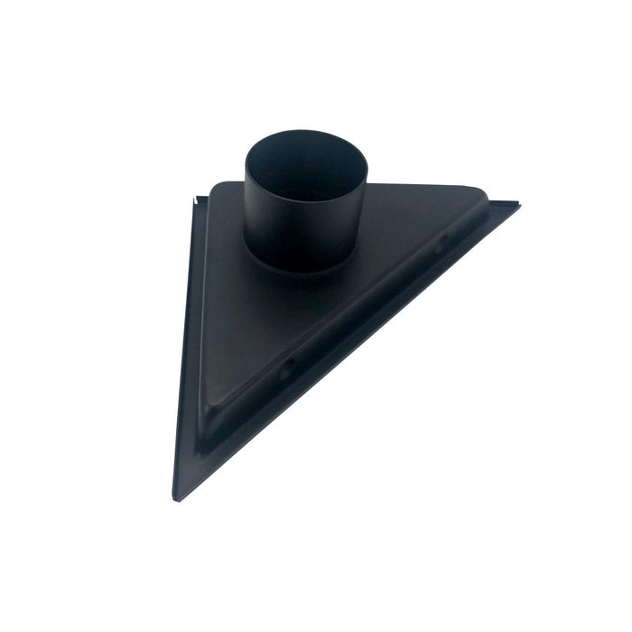 Kubebath 6.5″ Triangle Stainless Steel Tile Grate – Matte Black