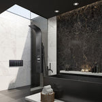 Celma Shower Column with Hand Shower and 2 Jets Matte Black