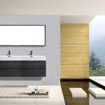 bliss,72,double sink,white,wall mount,modern bathroom,vanity,kubebath,brown,black,grey,blue,white,Walnut Vanity,Butternut Vanity,Nature Wood Vanity, Gray Oak Vanity,Blue Vanity