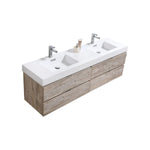 bliss,72,double sink,white,wall mount,modern bathroom,vanity,kubebath,brown,black,grey,blue,white,Walnut Vanity,Butternut Vanity,Nature Wood Vanity, Gray Oak Vanity,Blue Vanity