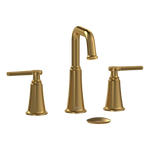Riobel Momenti 8" Lavatory Faucet with Square Spout Brushed Gold Sttraight Handle