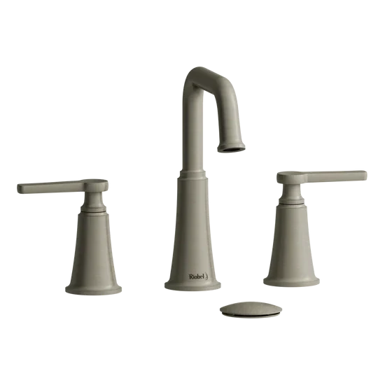 Riobel Momenti 8" Lavatory Faucet with Square Spout Brushed Nickel Straight Handle