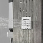 Cesar Shower Column with Hand Shower and 4 Jets Aluminum