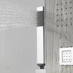 Cesar Shower Column with Hand Shower and 4 Jets Aluminum