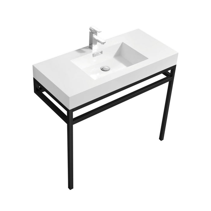Haus 40" Stainless Steel Console with Acrylic Sink