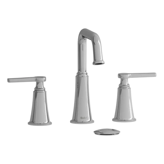 Riobel Momenti 8" Lavatory Faucet with Square Spout Chrome Straight Handle