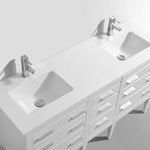 eiffel 60 double sink high gloss white vanity w quartz counter top kubebath