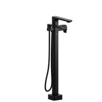 Riobel Equinox 2-Way Floor-Mount Tub Filler with Hand Shower Black