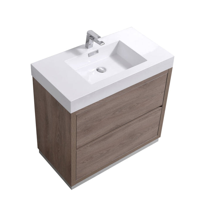 bliss,40,white,free standing,modern bathroom,vanity,kubebath,brown,black,grey,white,Walnut Vanity,Butternut Vanity,Nature Wood Vanity, Gray Oak Vanity, Black Vanity, Gloss White Vanity