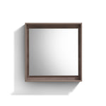 Kubebath Bosco 30" Framed Mirror With Shelf Butternut