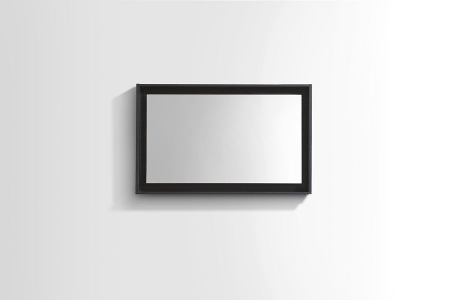 Kubebath Bosco 36" Framed Mirror With Shelf Black