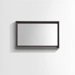 Kubebath Bosco 36" Framed Mirror With Shelf Gray Oak