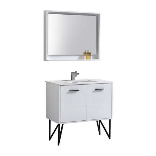 bosco 36 modern bathroom vanity w quartz countertop kubebath
