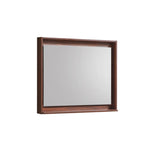 Kubebath Bosco 36" Framed Mirror With Shelf Walnut