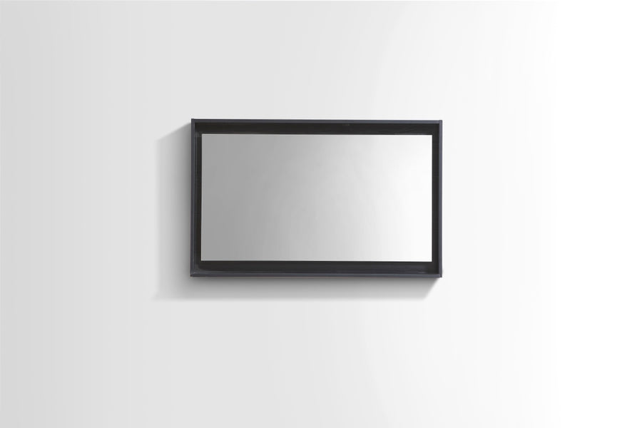 Kubebath Bosco 40" Framed Mirror With Shelf Black