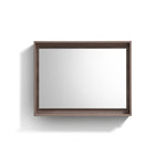 Kubebath Bosco 40" Framed Mirror With Shelf Butternut