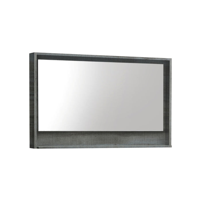 Kubebath Bosco 48" Framed Mirror With Shelf Ocean Gray
