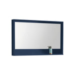 Kubebath Bosco 48" Framed Mirror With Shelf Blue