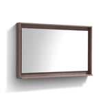 Kubebath Bosco 48" Framed Mirror With Shelf Butternut