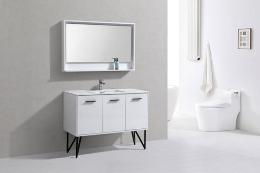 bosco 48 modern bathroom vanity w quartz countertop kubebath