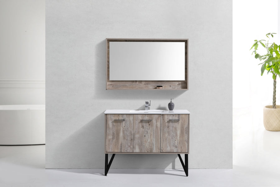 bosco 48 modern bathroom vanity w quartz countertop kubebath
