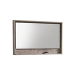 Kubebath Bosco 48" Framed Mirror With Shelf Nature Wood