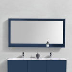 Kubebath Bosco 60" Framed Mirror With Shelf Blue