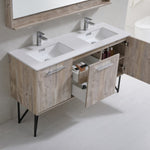 bosco 60 double sink modern bathroom vanity w quartz countertop kubebath