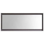 Kubebath Bosco 60" Framed Mirror With Shelf Gray Oak