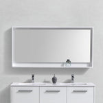 Kubebath Bosco 60" Framed Mirror With Shelf White