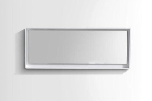 Kubebath Bosco 70" Framed Mirror With Shelf White