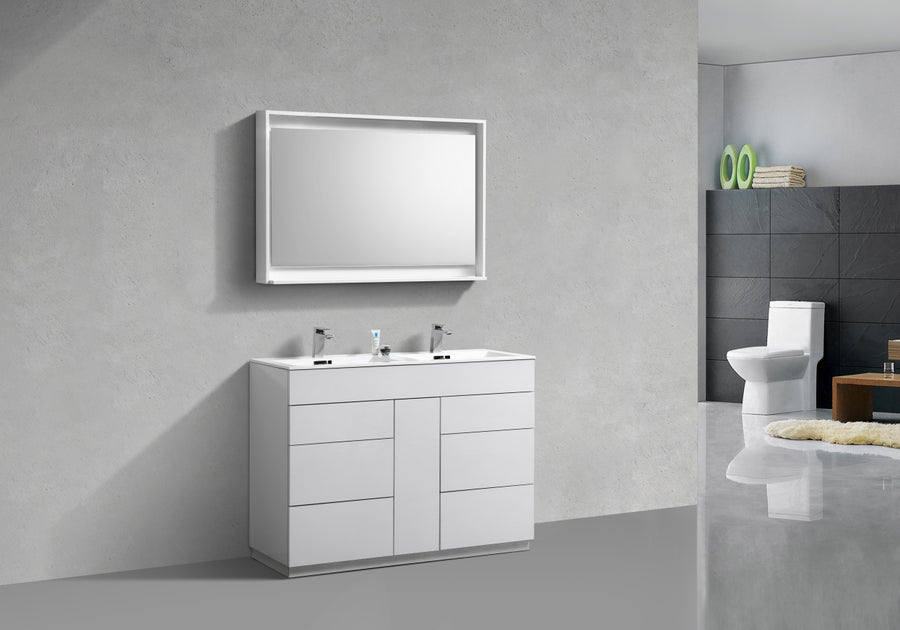 Milano 48" Double Sink Modern Bathroom Vanity